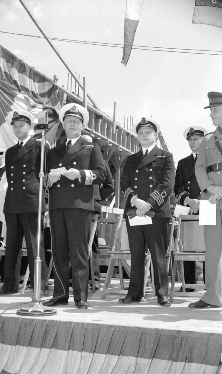 J.R.-Beech-making-a-speech-at-the-cornerstone-ceremony-at-H.M.C.S.-Discovery